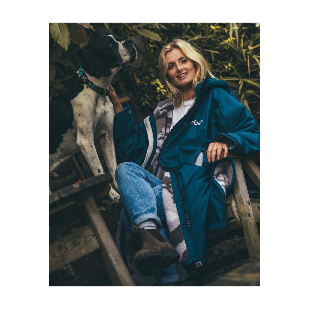DRYROBE Advance Long Sleeve Blue Sand Camo XL Blau Adult