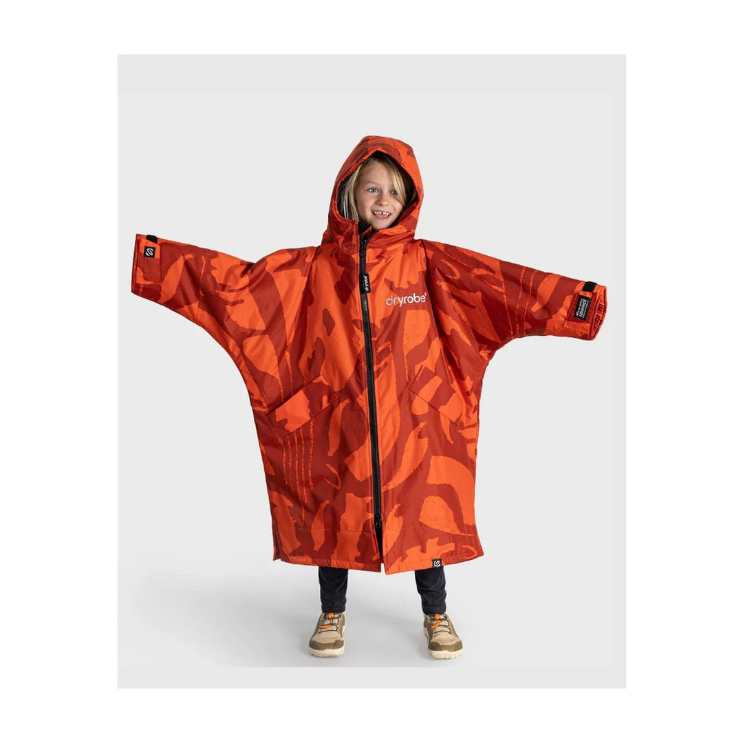 DRYROBE Advance Long Sleeve KIDS Mosaic Palm10-13 Orange