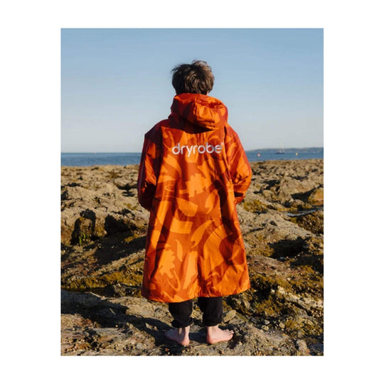 DRYROBE Advance Long Sleeve KIDS Mosaic Palm10-13 Orange