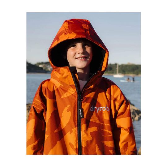 DRYROBE Advance Long Sleeve KIDS Mosaic Palm10-13 Orange
