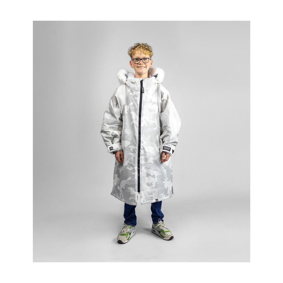 DRYROBE Advance Long Sleeve KIDS Alpine Whit 10-13 Weiss