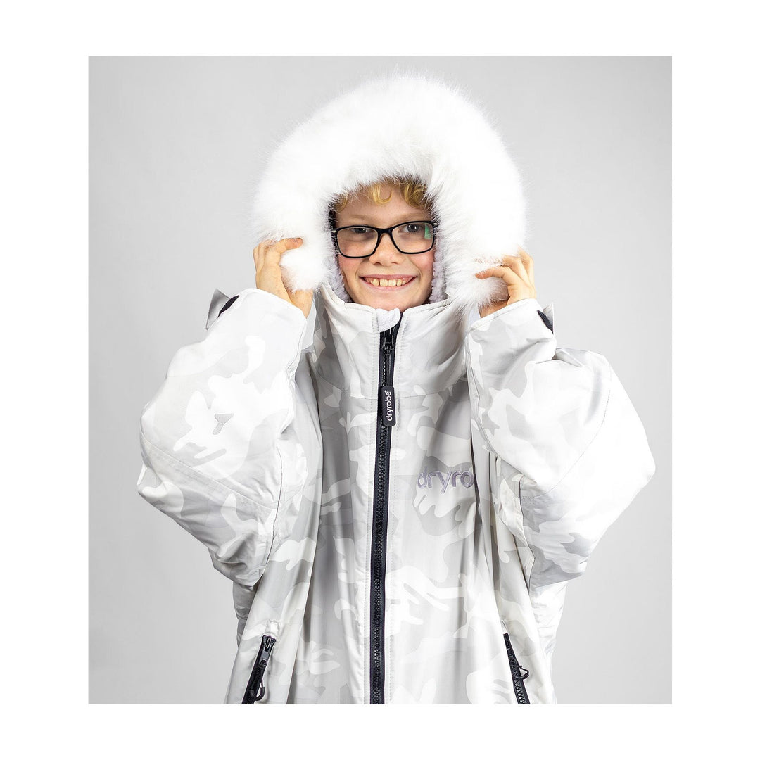 DRYROBE Advance Long Sleeve KIDS Alpine Whit 10-13 Weiss