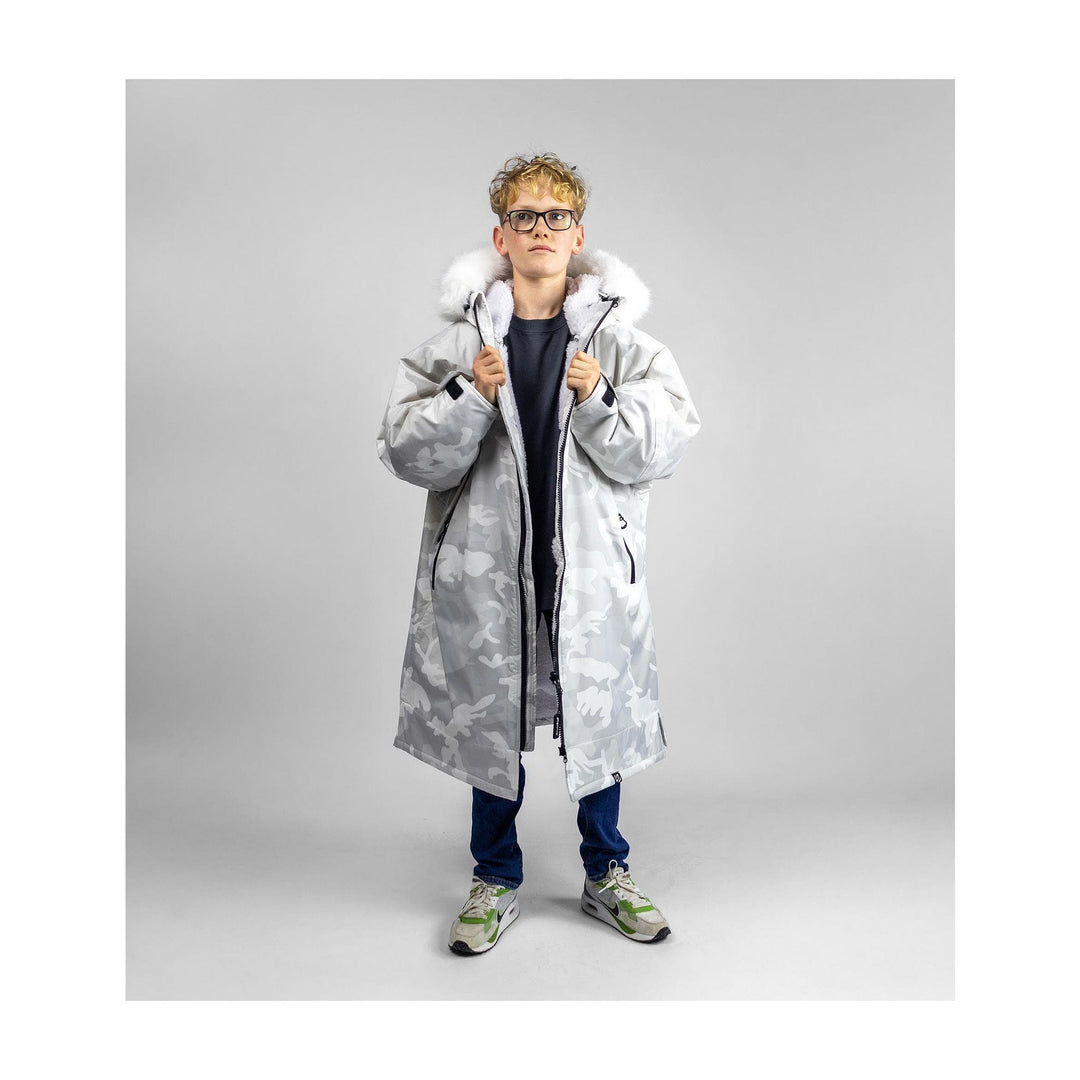 DRYROBE Advance Long Sleeve KIDS Alpine Whit 10-13 Weiss