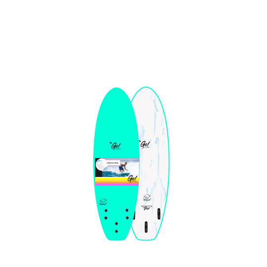 GO Surfboard Safety Soft Pro 9.0 Green Marble Grün